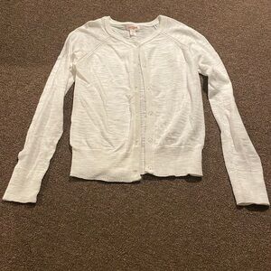 Lightweight white sweater (Cat & Jack) in size L (10/12)! Perfect for Spring!